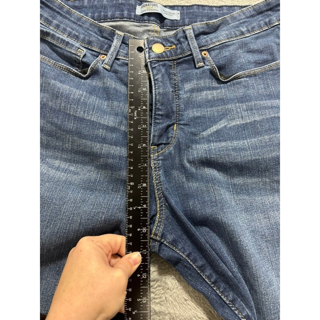 Levi Strauss Signature Jeans Womens 12S Bootcut Medium Wash Stretch Denim
