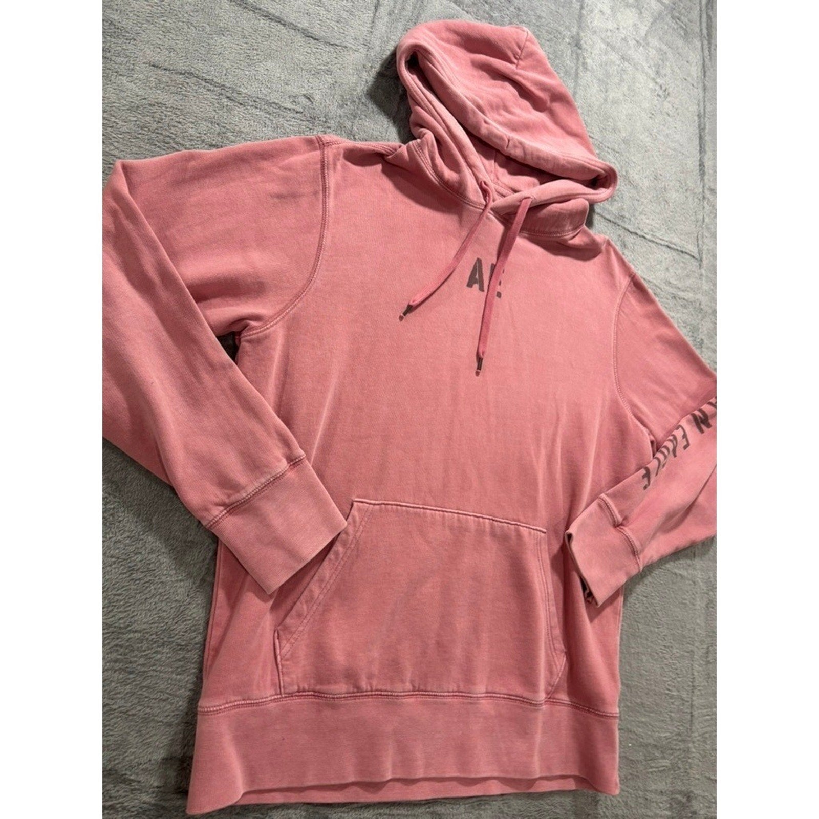 American Eagle M Pink Hoodie Womens Casual Cozy Athleisure Pullover Sweatshirt