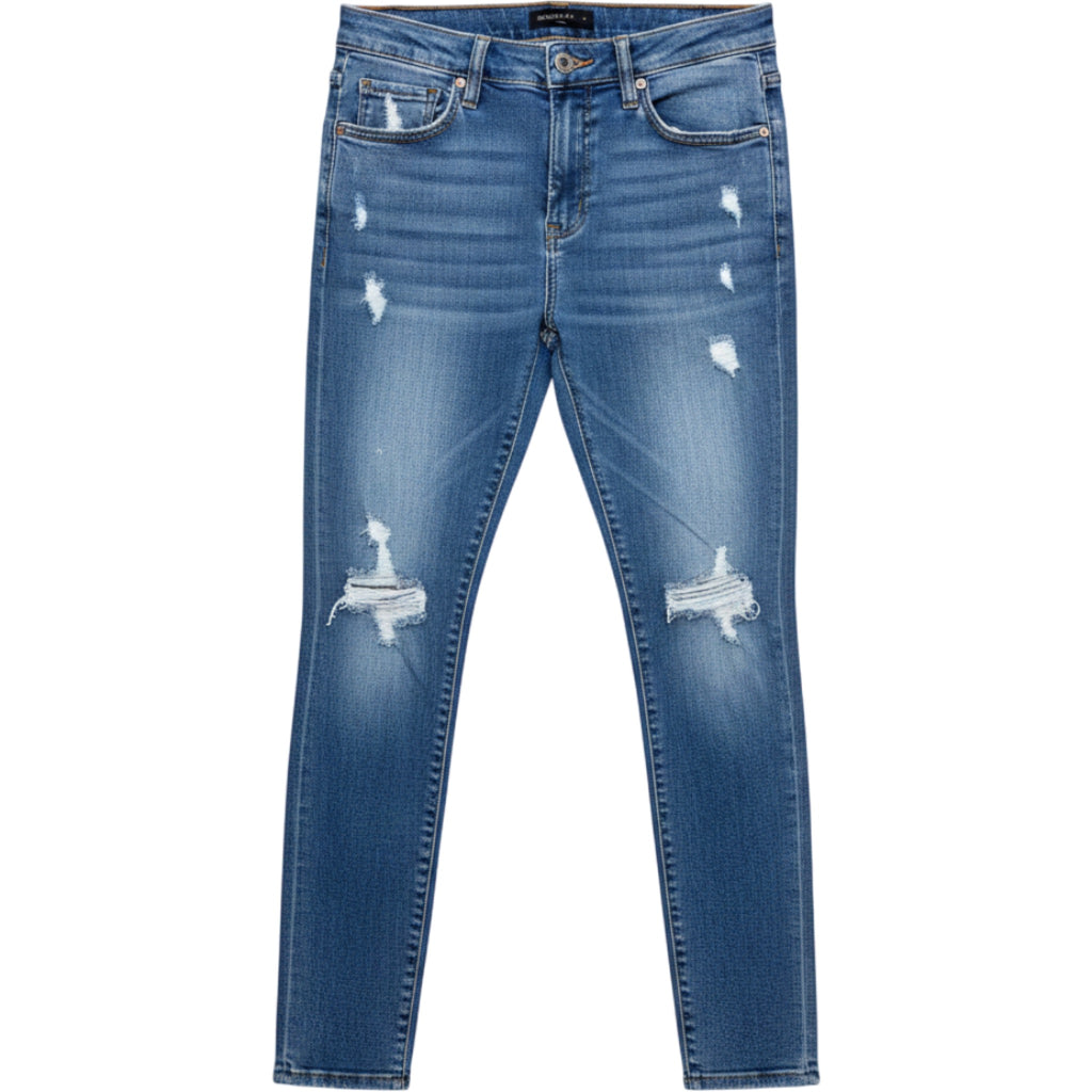 Kendall + Kylie Kontour High Rise Skinny Jeans Size 28 / 6 Distressed Light Wash