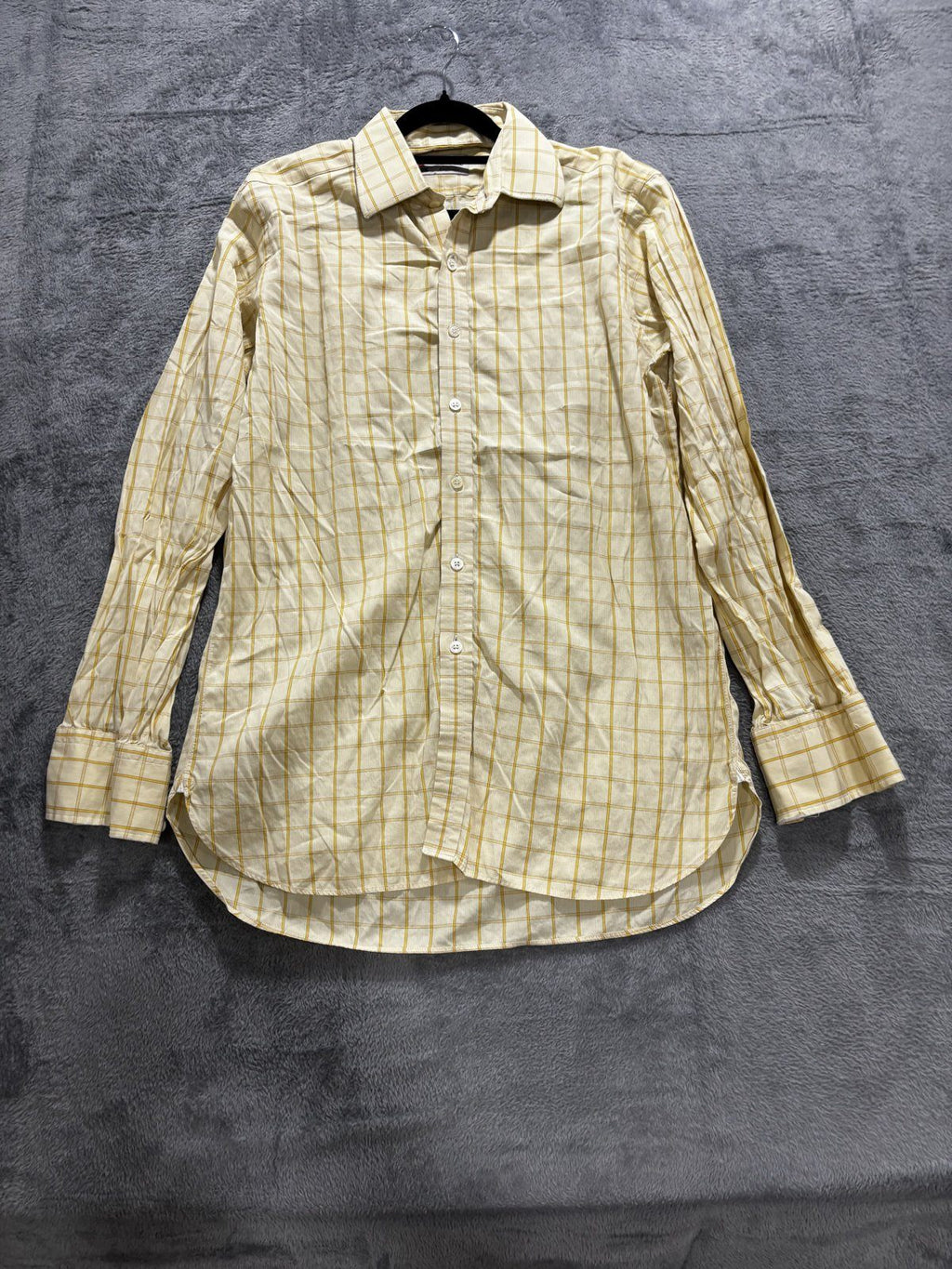 Turnbull & Asser Men's Yellow Check Shirt 15 1/2