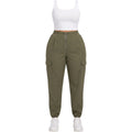 Fashion to Figure Olive Cargo Jogger Pants Women 2x Zip Front Relaxed Utility