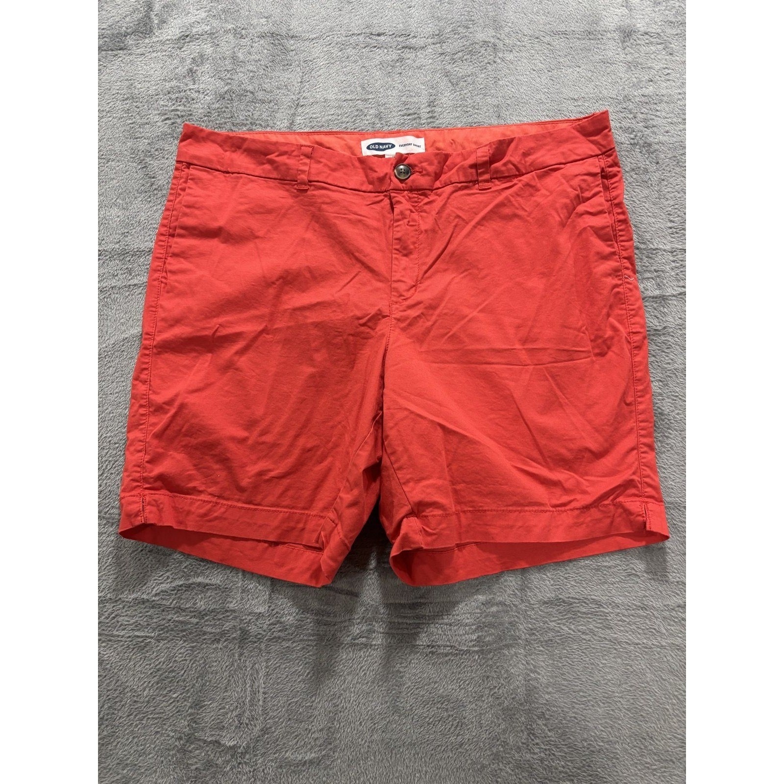 Old Navy 16 Womens Orange Everyday Short Casual Preppy Cotton Chino Shorts