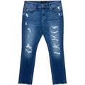 Torrid Premium Stretch Distressed Skinny Jeans Size 20R Blue Raw Hem