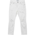 Abercrombie & Fitch High Rise Mom Jeans 26R Distressed White Denim