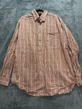 Bobby Jones Men's Orange White Gingham Shirt Size XL