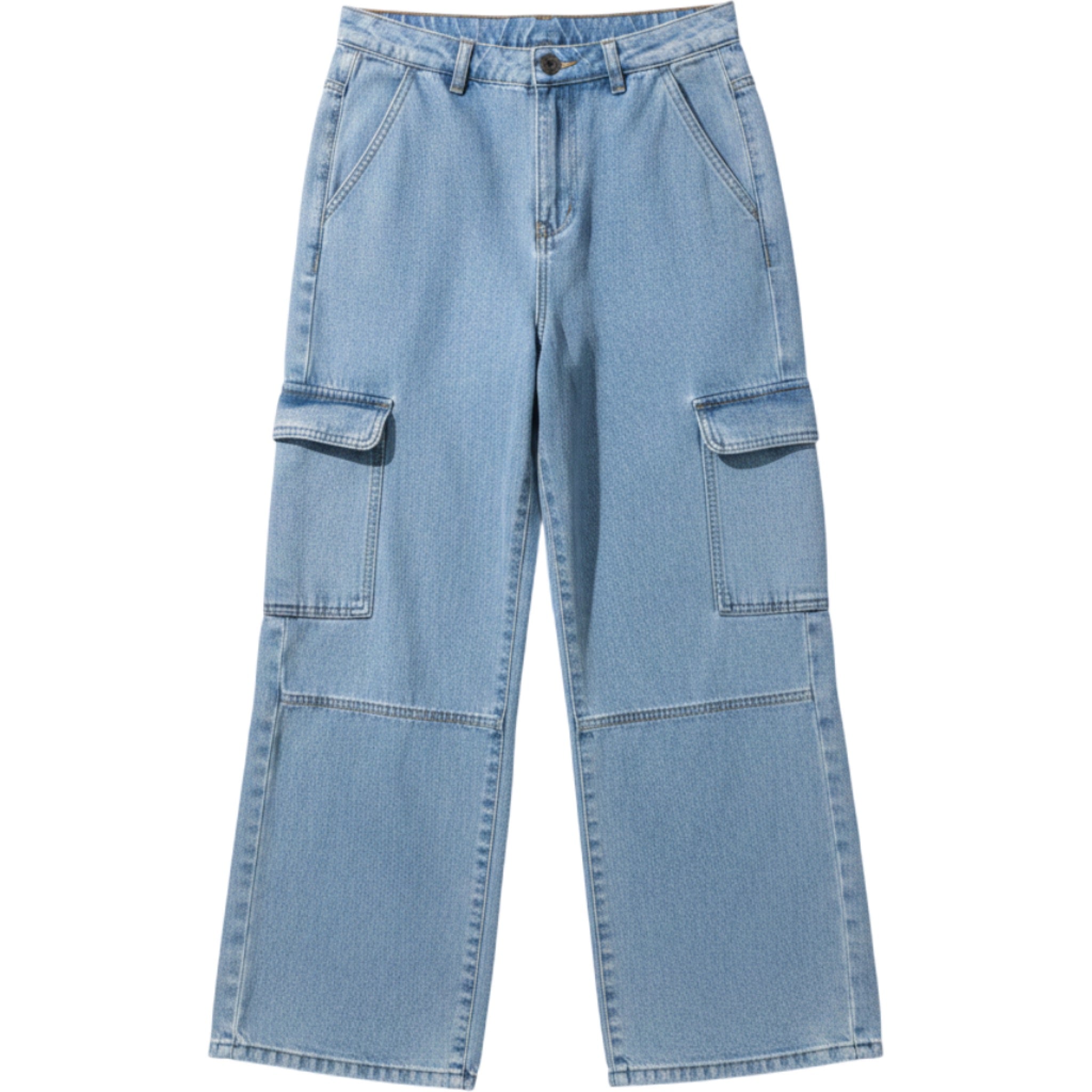 Sincerely Jules Cargo Jeans Juniors Size 11 / 29 Light Wash Utility Denim Pants
