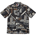 Tommy Fashion Hawaii Short Sleeve Button Shirt XL Brown Black Tribal Print
