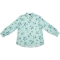 Alfani Floral Button Front Blouse XXL Mint Green Long Sleeve Work Office Top