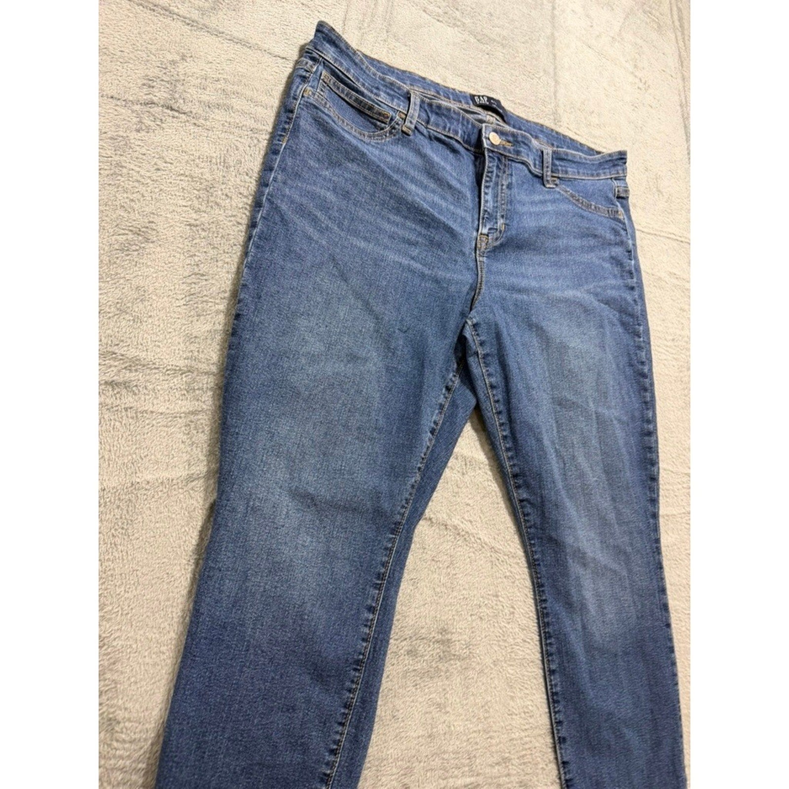 Gap Denim Legging Womens 16/33 Medium Wash Blue Mid Rise Skinny Stretch Jeans