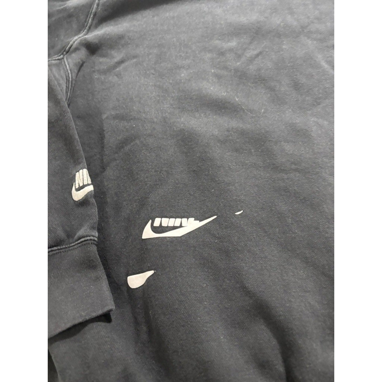 Nike M Black Pullover Hoodie Womens Athleisure Casual Sporty Sweatshirt Crewneck