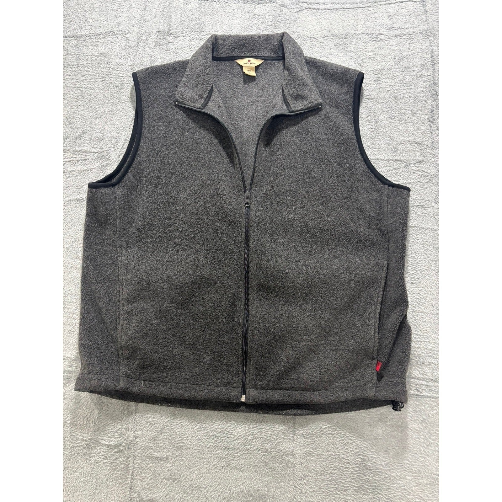 Woolrich Fleece Vest Women M Gray Full Zip Outdoor Lightweight Classic Core