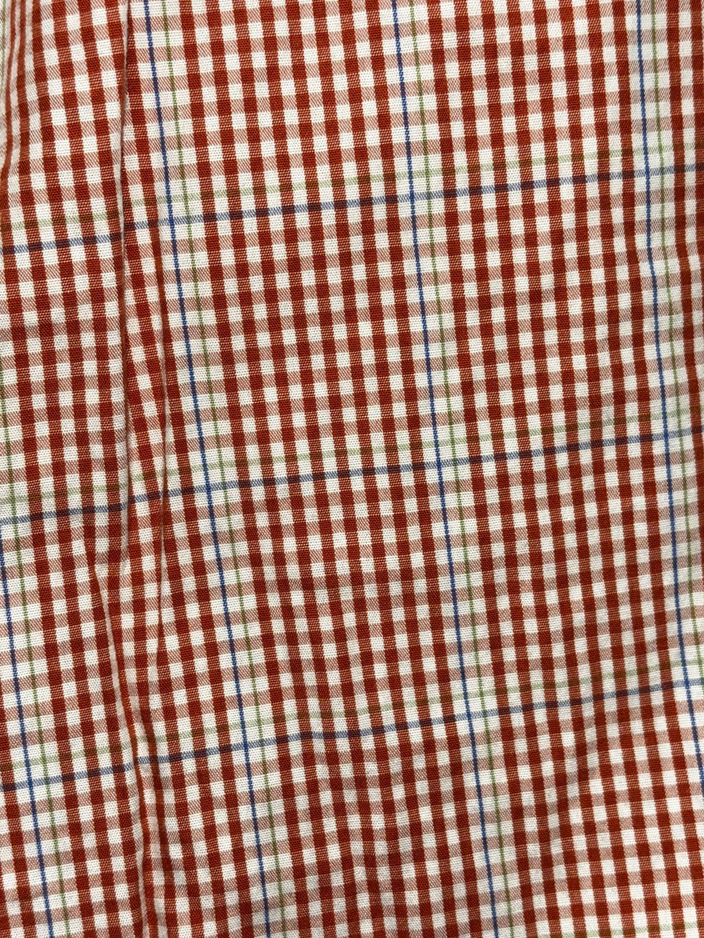 Bobby Jones Men's Orange White Gingham Shirt Size XL, photo 7 of 9