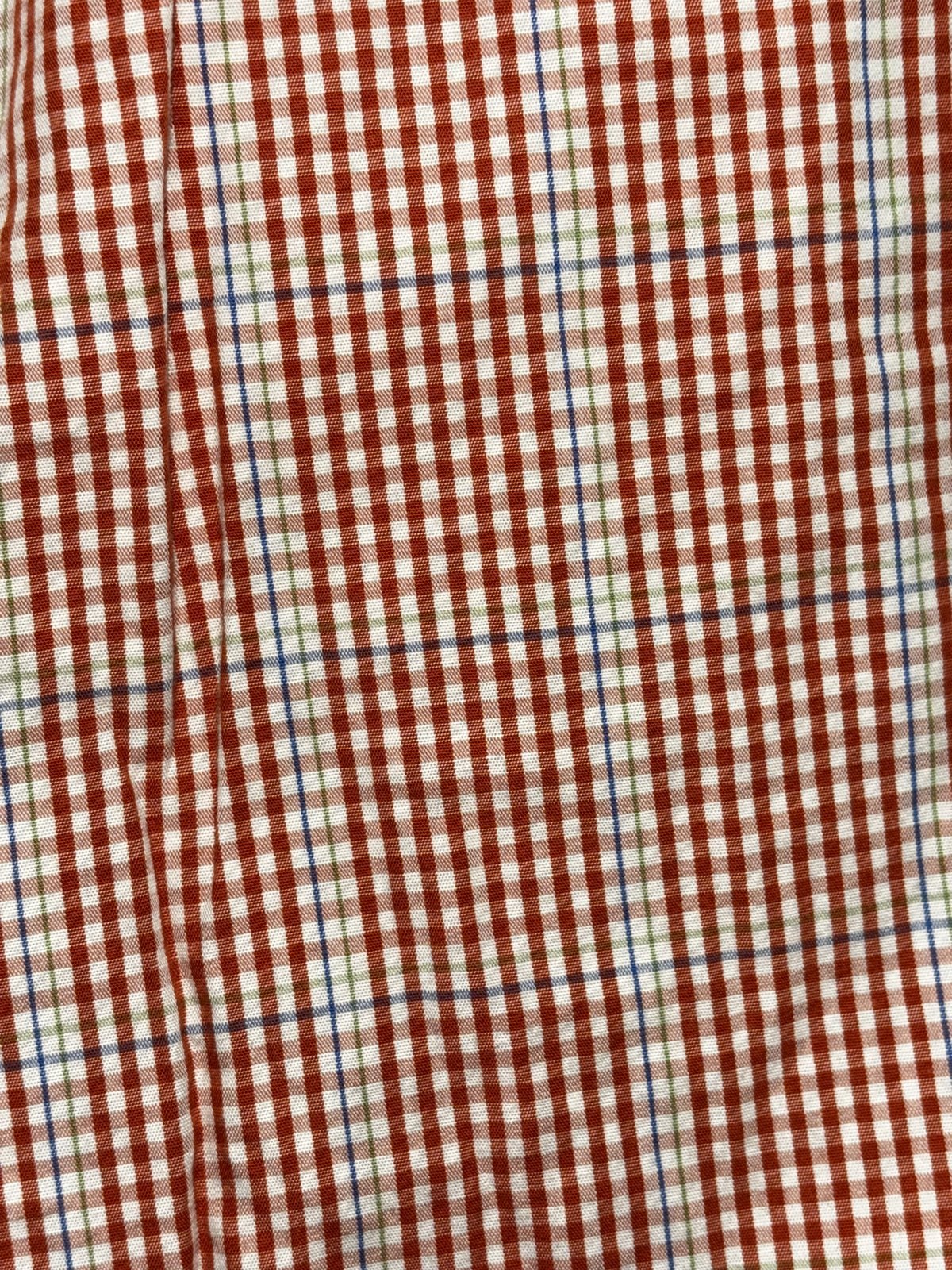 Bobby Jones Men's Orange White Gingham Shirt Size XL, photo 7 of 9