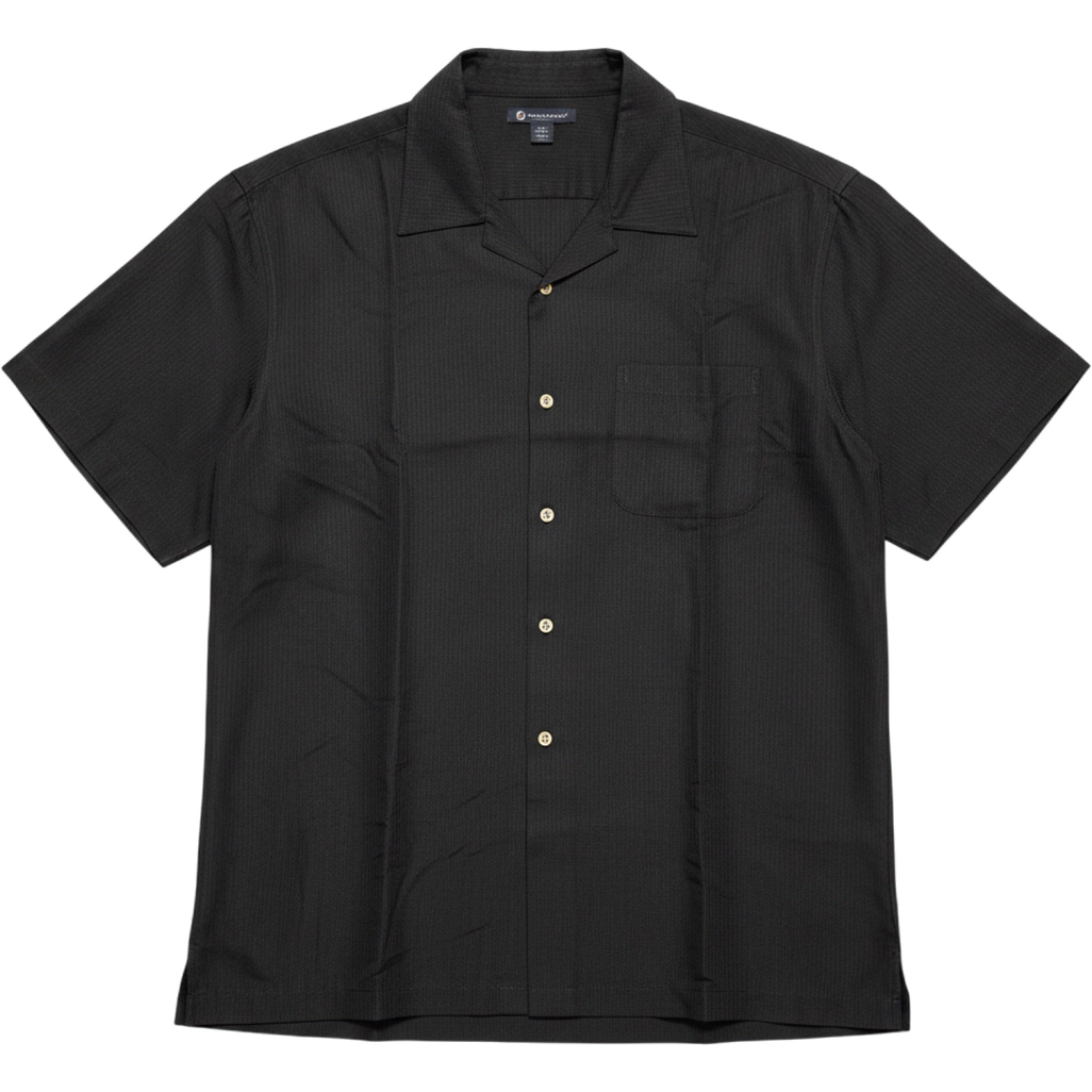 Harrington MGD 64 Beer Logo Men's XL Button Up Camp Shirt Black Casual Weekend