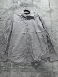 Express Men's Gray Striped Dress Shirt Size L