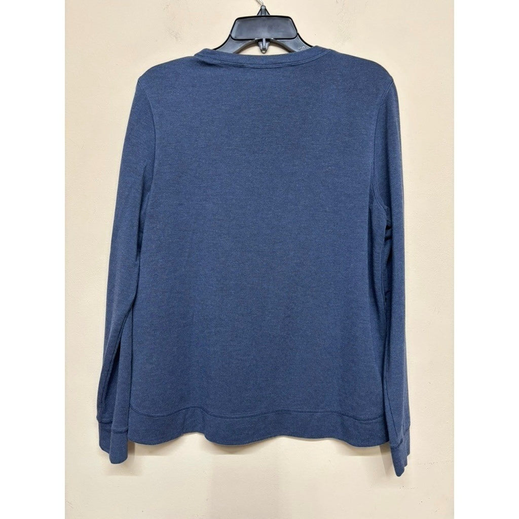 TravisMathew Men's Blue Pullover Sweatshirt Athleisure Crewneck Lounge Gym M