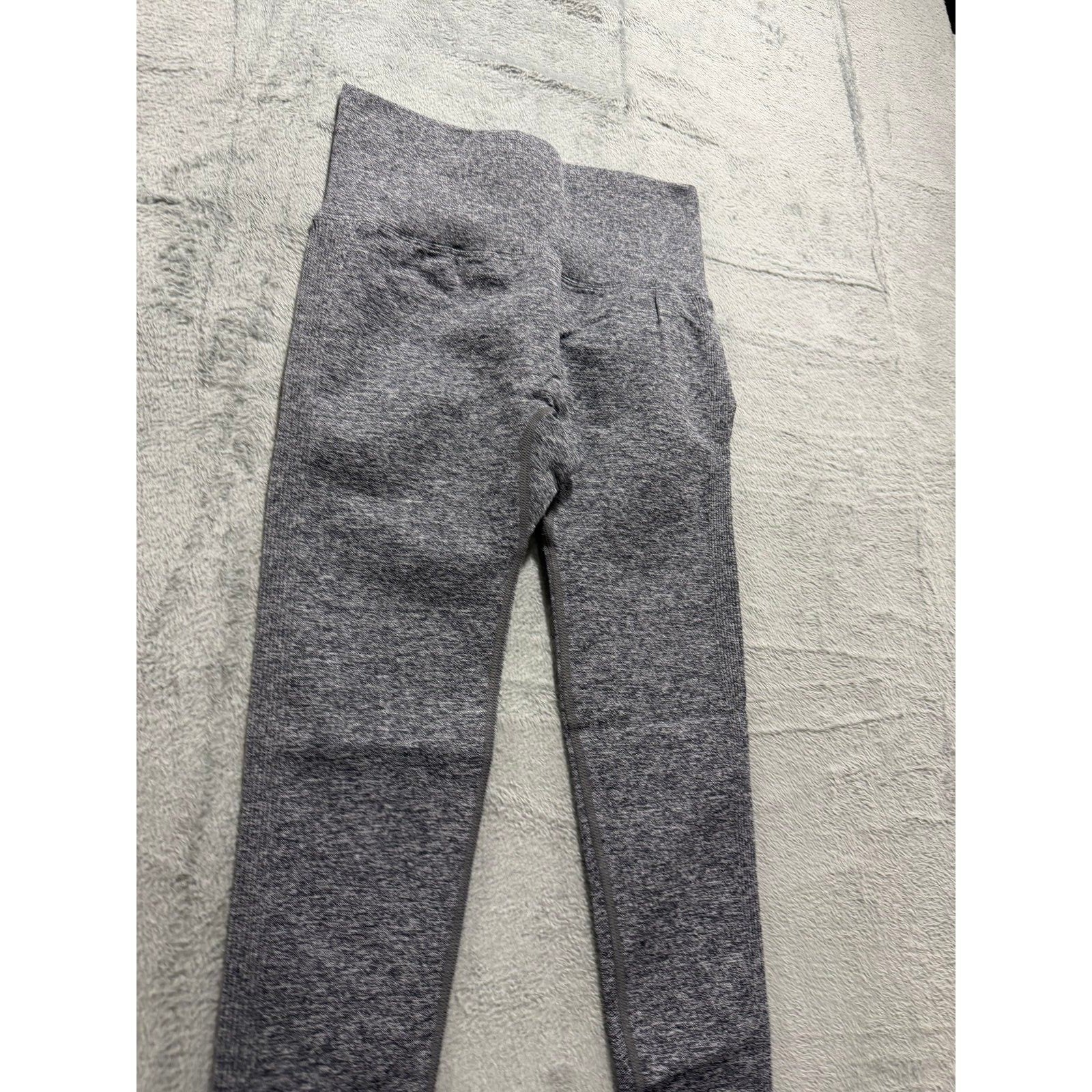Womens L Gray Seamless High Waisted Leggings Athleisure Casual Yoga Pants