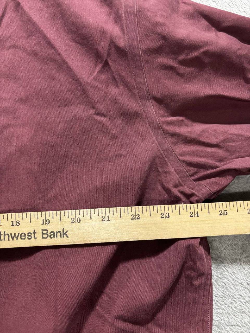 Nordstrom Men's Burgundy Dress Shirt Size L, photo 4 of 8