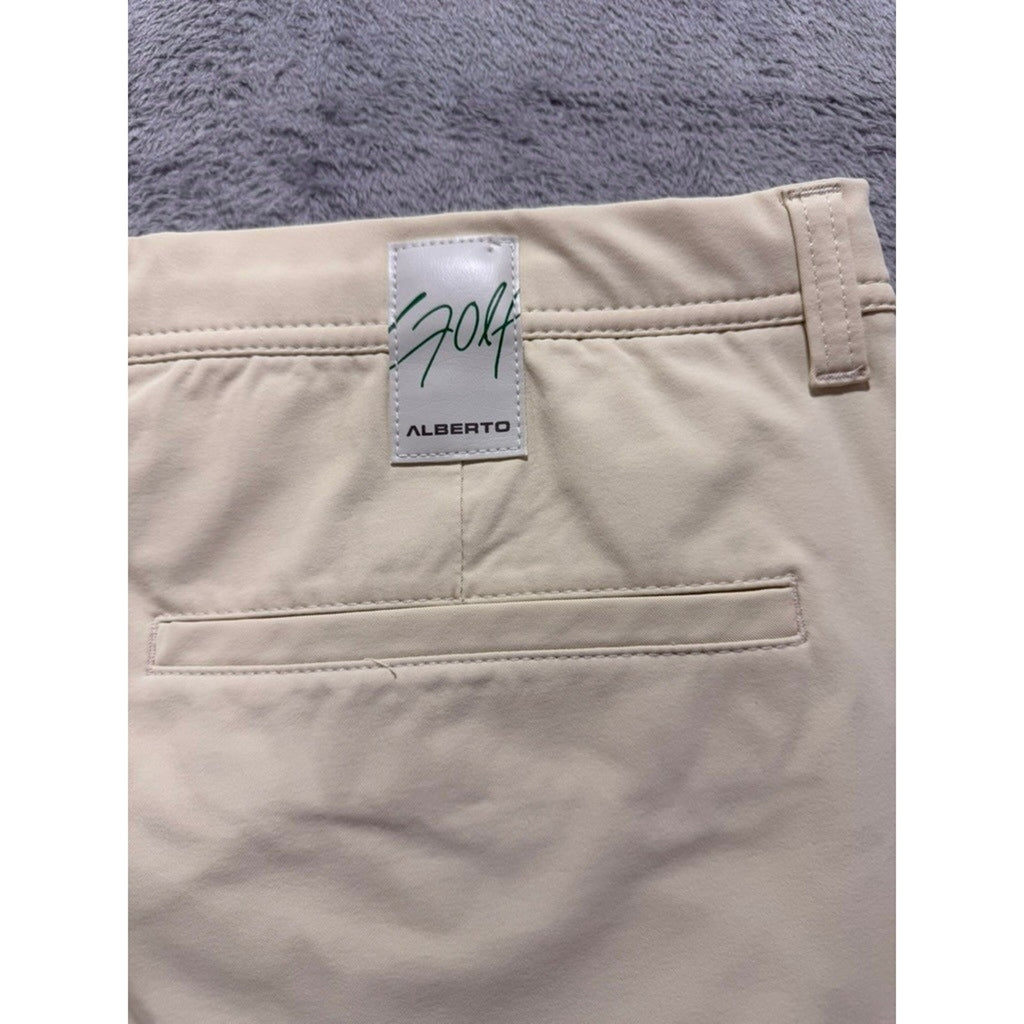 Alberto Golf Shorts Mens EU 58 US 42 Beige Performance Stretch Cooler Modern Fit