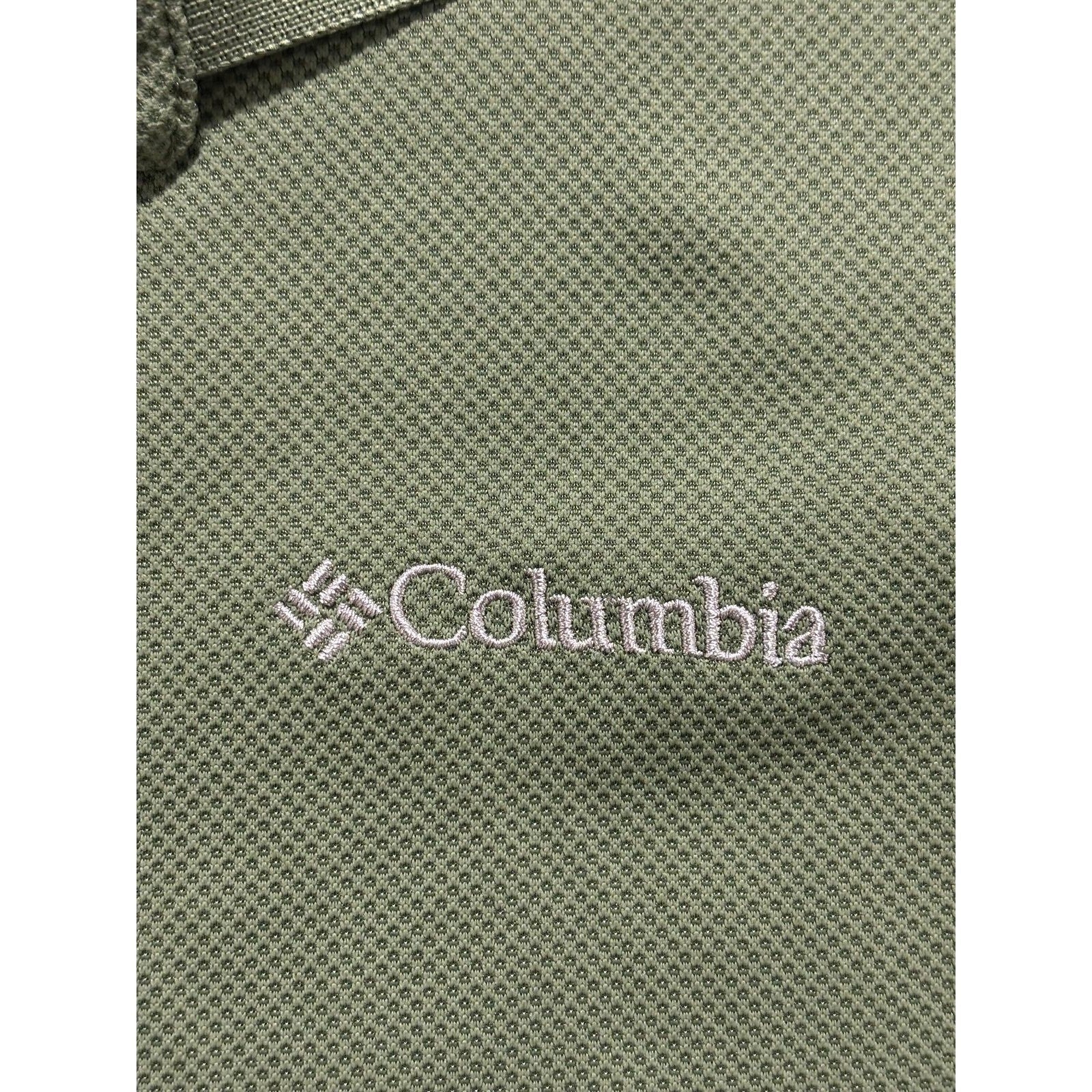 Columbia M Green Polo Shirt Womens Casual Athleisure