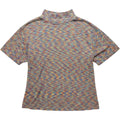 Venezia Jeans 2X Top Womens 18 20 Multicolor Mock Neck Y2K Stretch Retro Tee