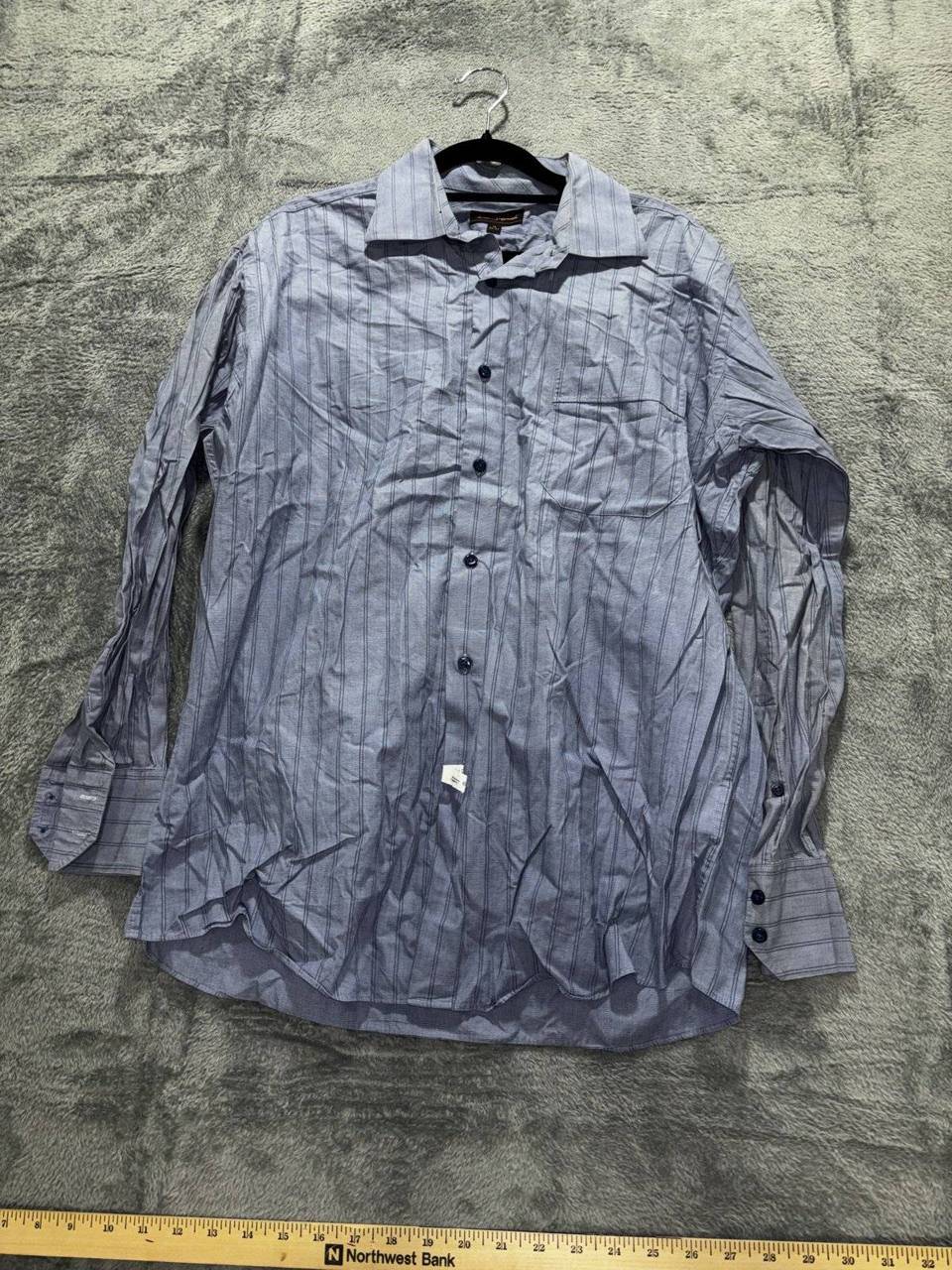 Ben Sherman Men's Blue Striped Dress Shirt 16 32-33, photo 2 of 11
