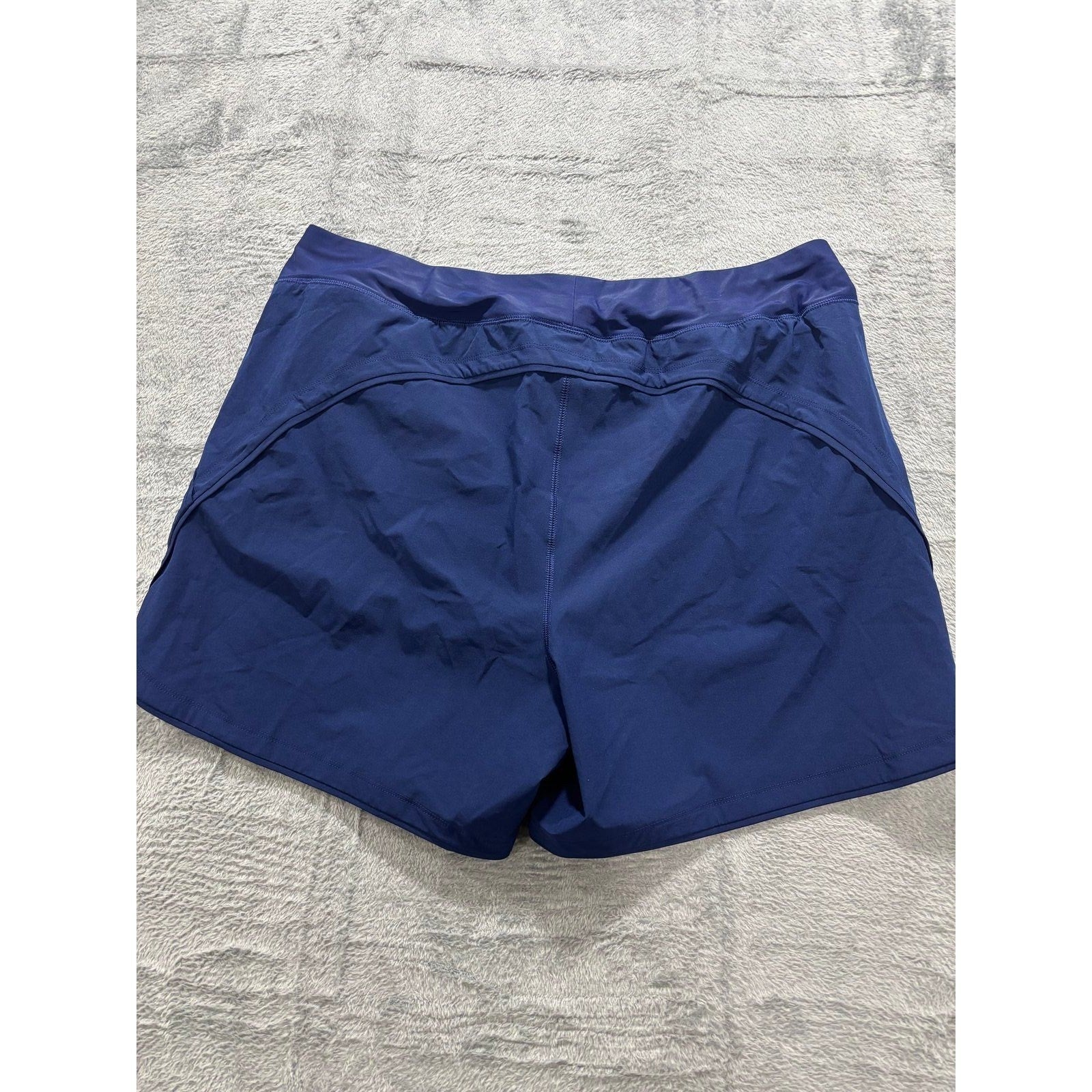 Lands' End Womens XL Navy Blue Athletic Shorts Casual Athleisure Activewear