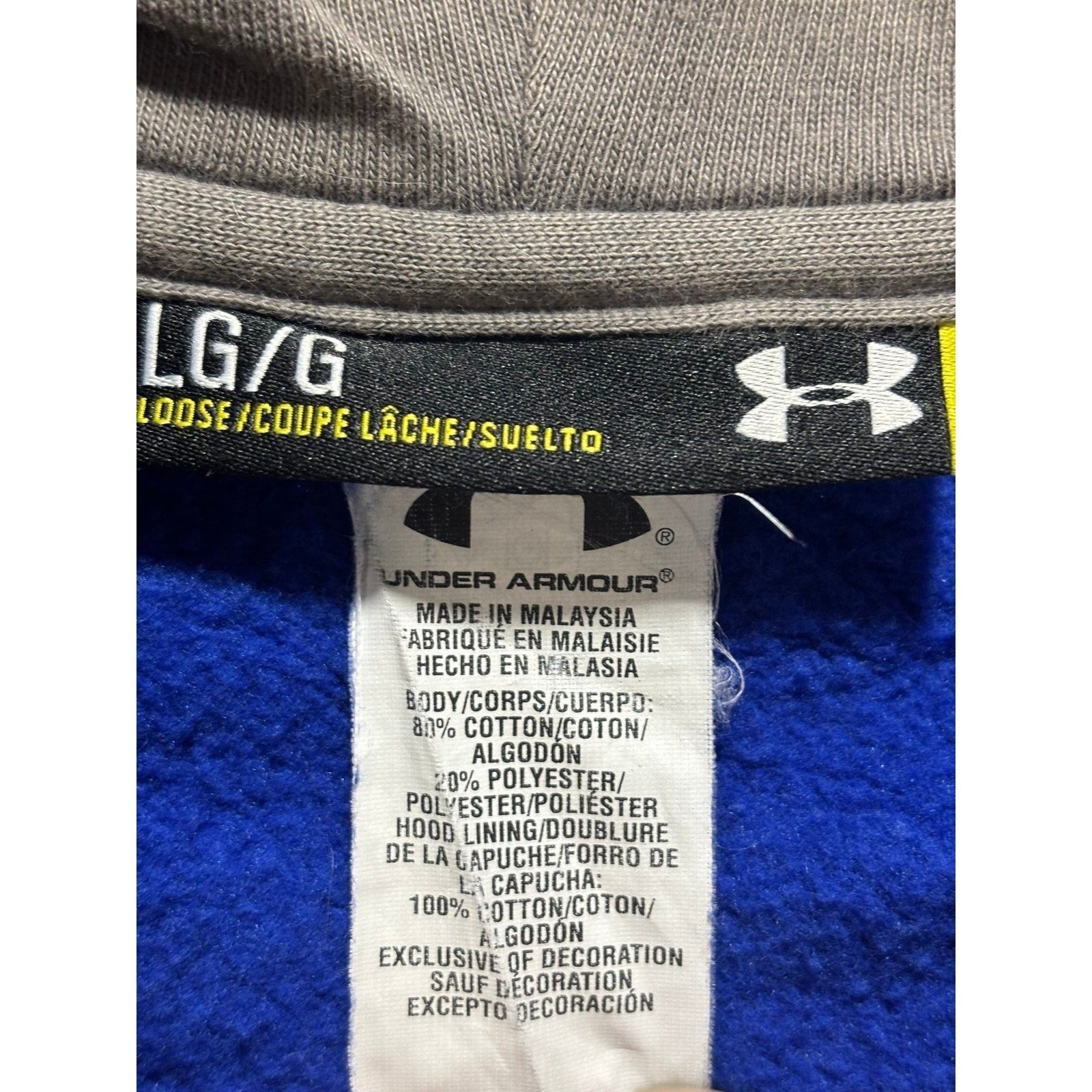 Under Armour LG Blue Full Zip Hoodie Womens Athleisure Cozy