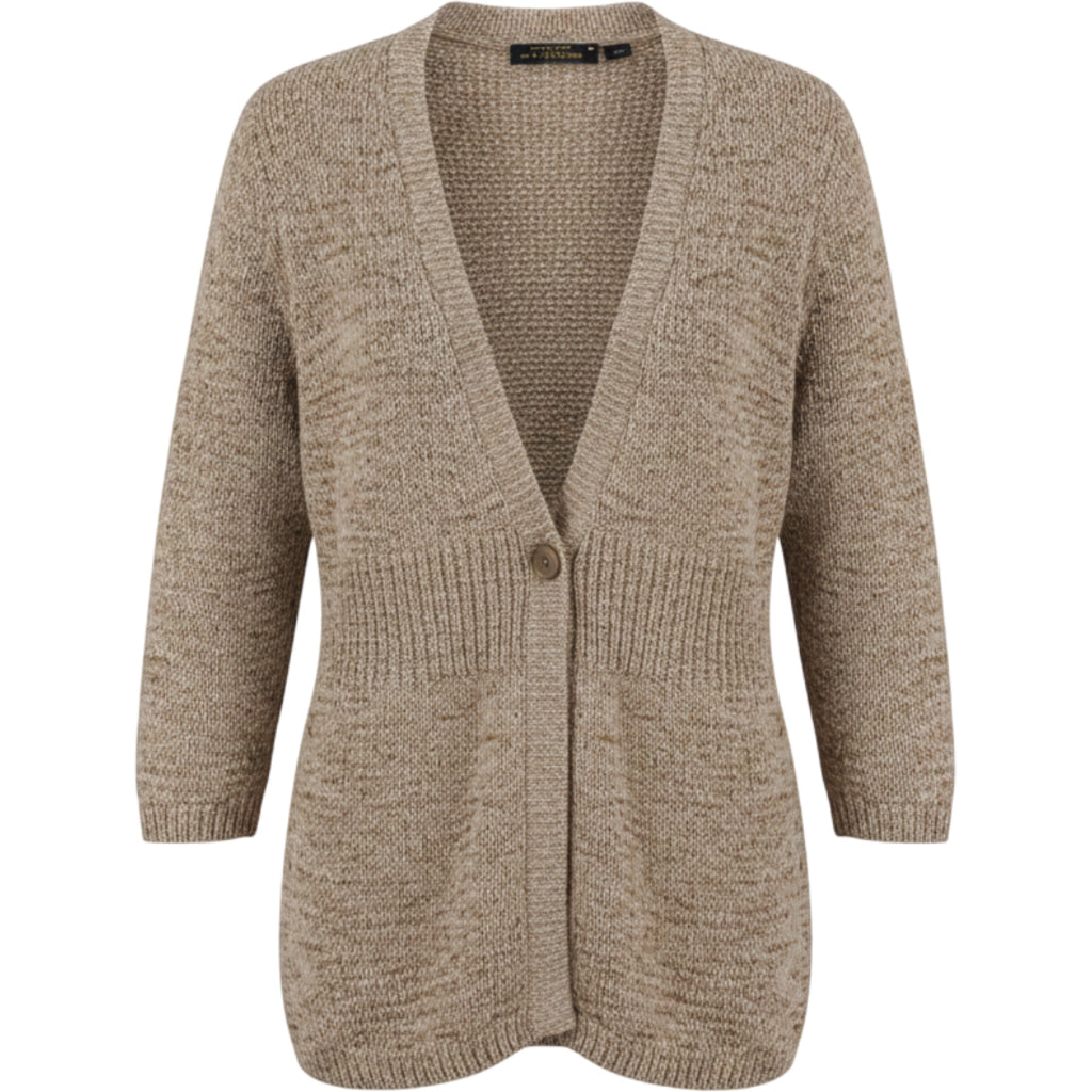 Preswick & Moore Cardigan Sweater Beige Knit Button Front Cozy Layer Sz XL