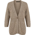 Preswick & Moore Cardigan Sweater Beige Knit Button Front Cozy Layer Sz XL