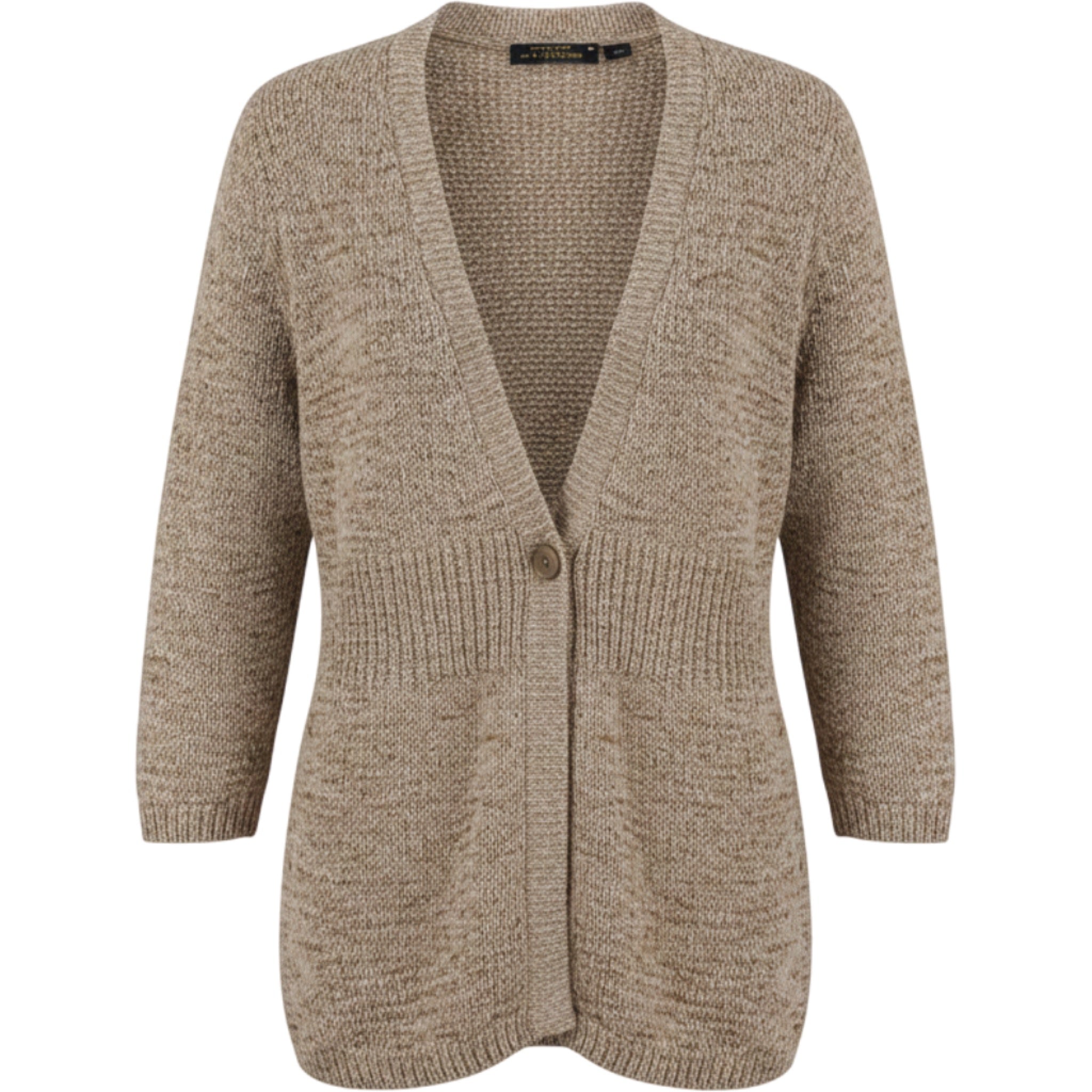 Preswick & Moore Cardigan Sweater Beige Knit Button Front Cozy Layer Sz XL