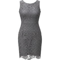 Adrianna Papell Lace Sheath Dress Gray Floral Cocktail Wedding Guest