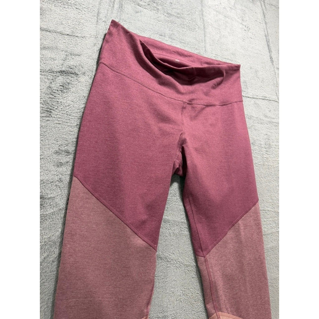 Old Navy Active Go-Dry Colorblock High Rise Leggings XL Plum Mauve Workout