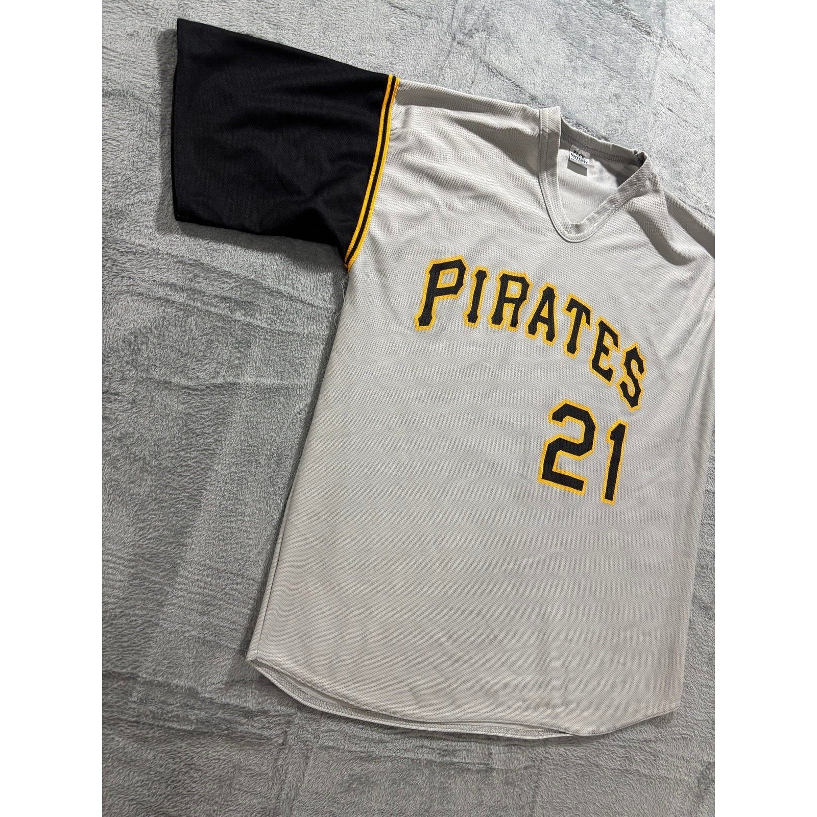 Park Antony Pittsburgh Pirates Roberto Clemente 21 Jersey XL Gray Casual Vintage