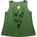 NWT Coldwater Creek Tank Top Womens XL Green Ruffle Front Casual Lightweight