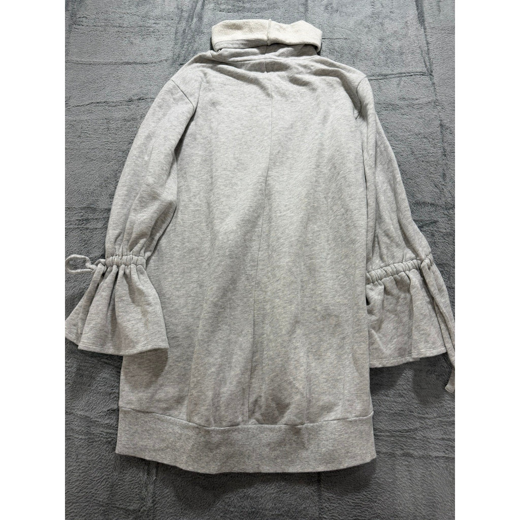 Express One Eleven Womens Small Petite Oatmeal Turtleneck Bell Sleeve Tunic Top