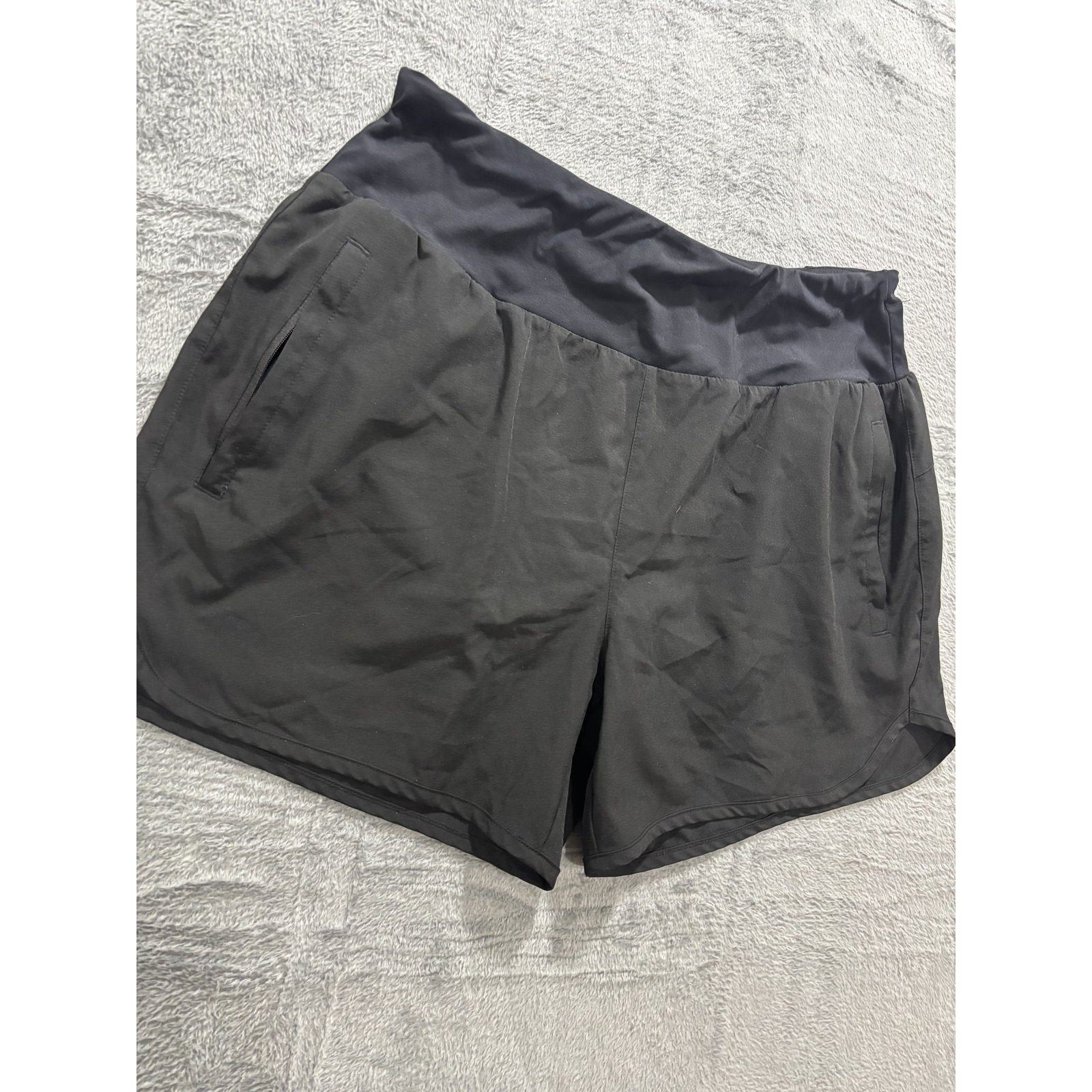 Libin Womens XL Black Running Shorts Athletic Gym Athleisure Casual Activewear