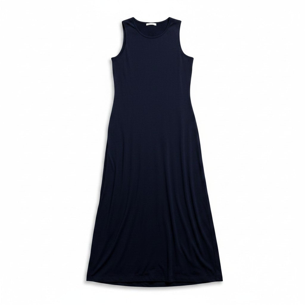 Daily Ritual Womens XXL Navy Blue Sleeveless Maxi Dress Soft Knit Casual Summer