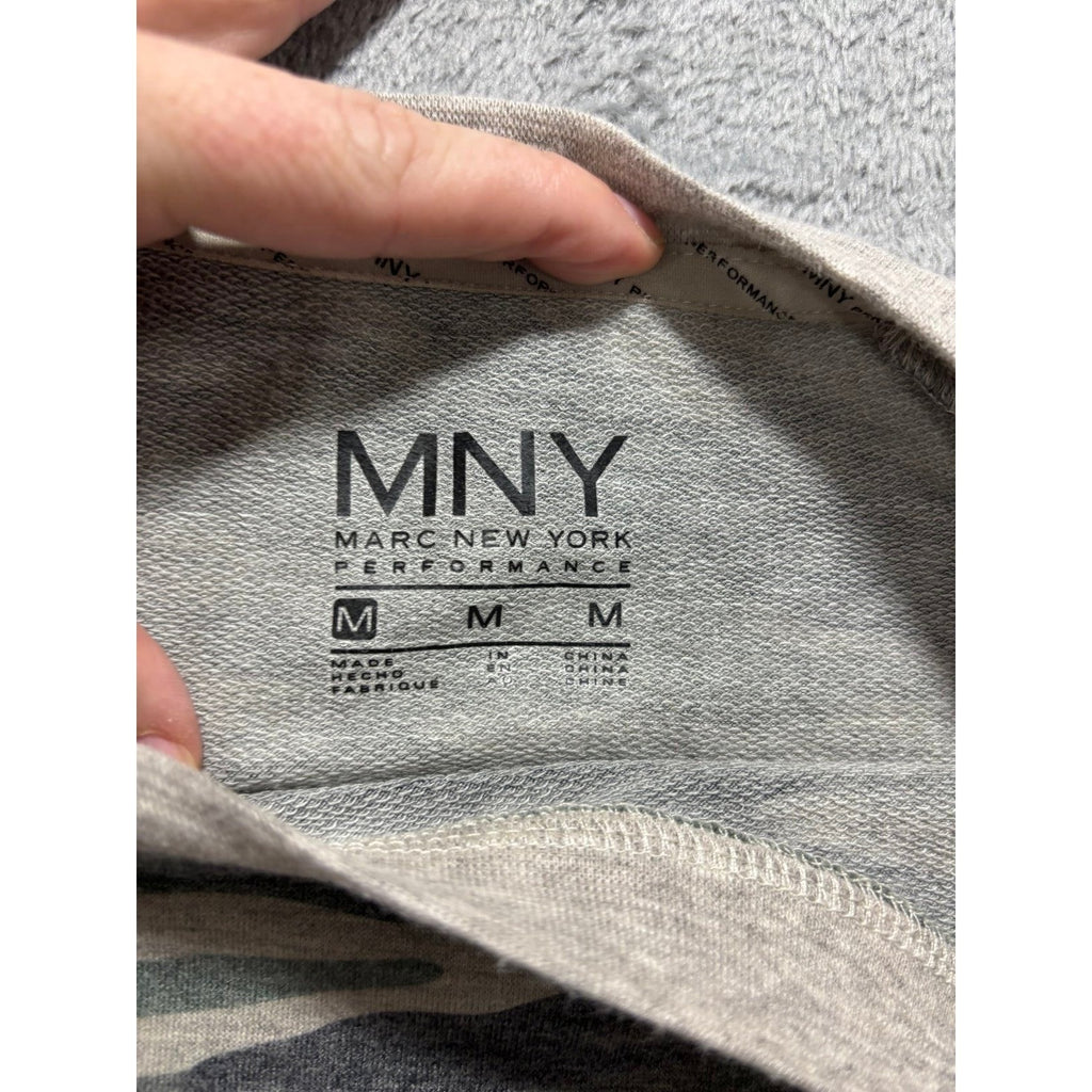 Marc New York Performance Womens M Green Camo Sweatshirt Casual Athleisure