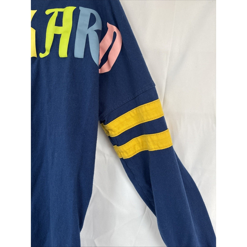 Marvel Thor Love Thunder New Asgard Tours Long Sleeve Shirt Blue Yellow Campus S