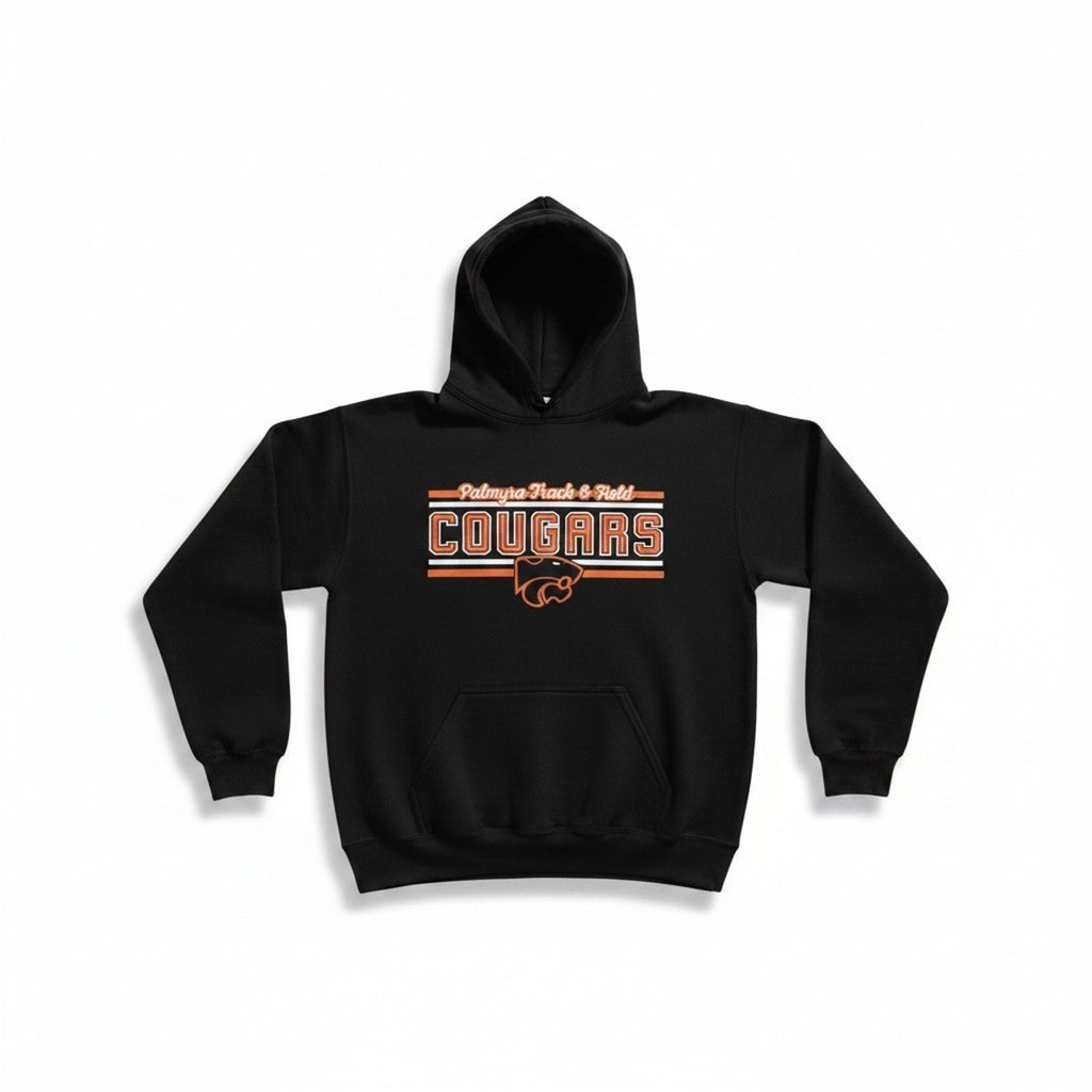 Gildan XL Black Palmyra Track & Field Cougars Hoodie Womens Casual Athleisure