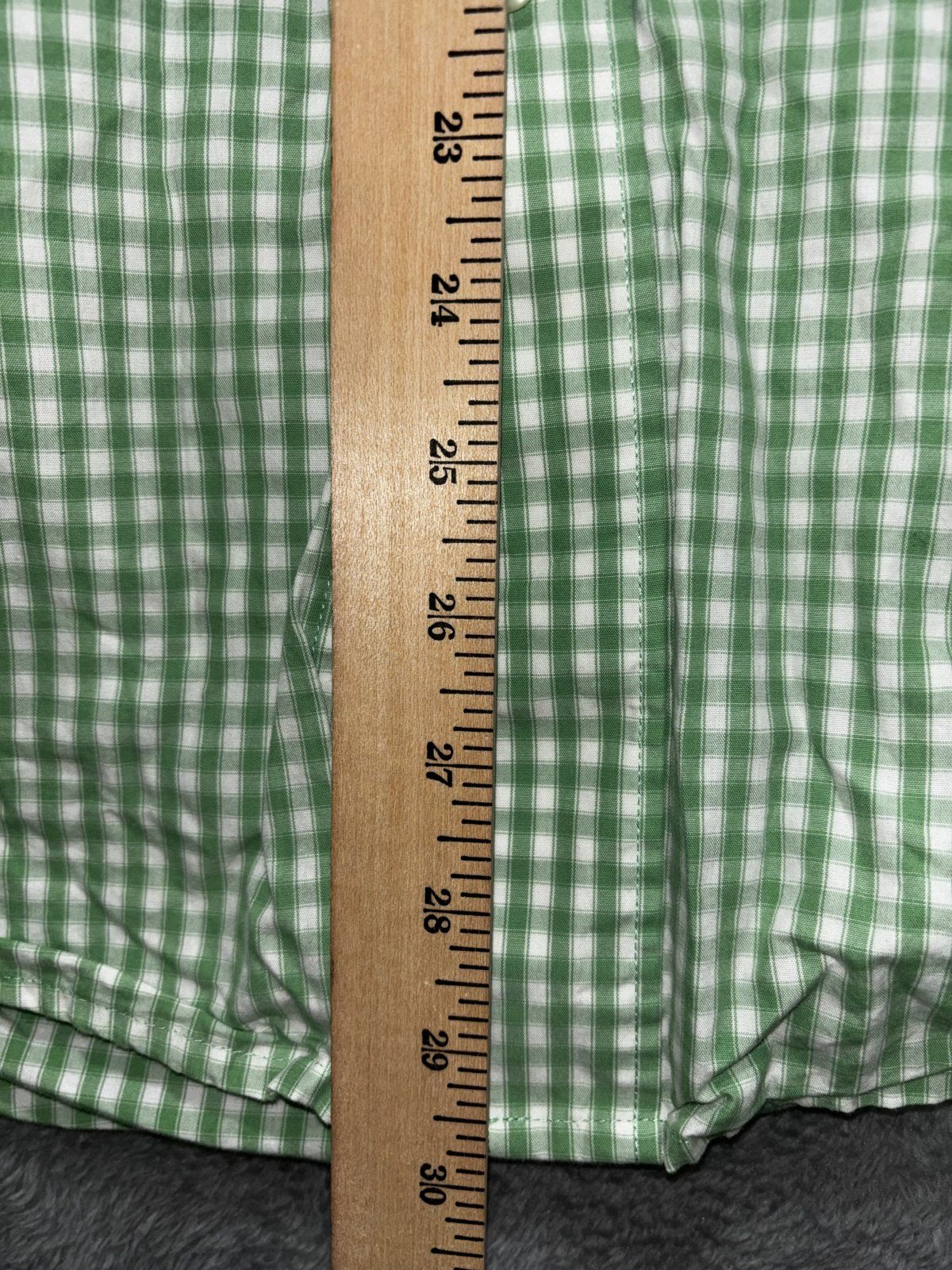 IZOD Men's Green White Gingham Check Shirt Size XL, photo 9 of 9