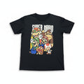 Nintendo Super Mario Brothers Black Graphic T-Shirt L Mens Vintage Casual Tee