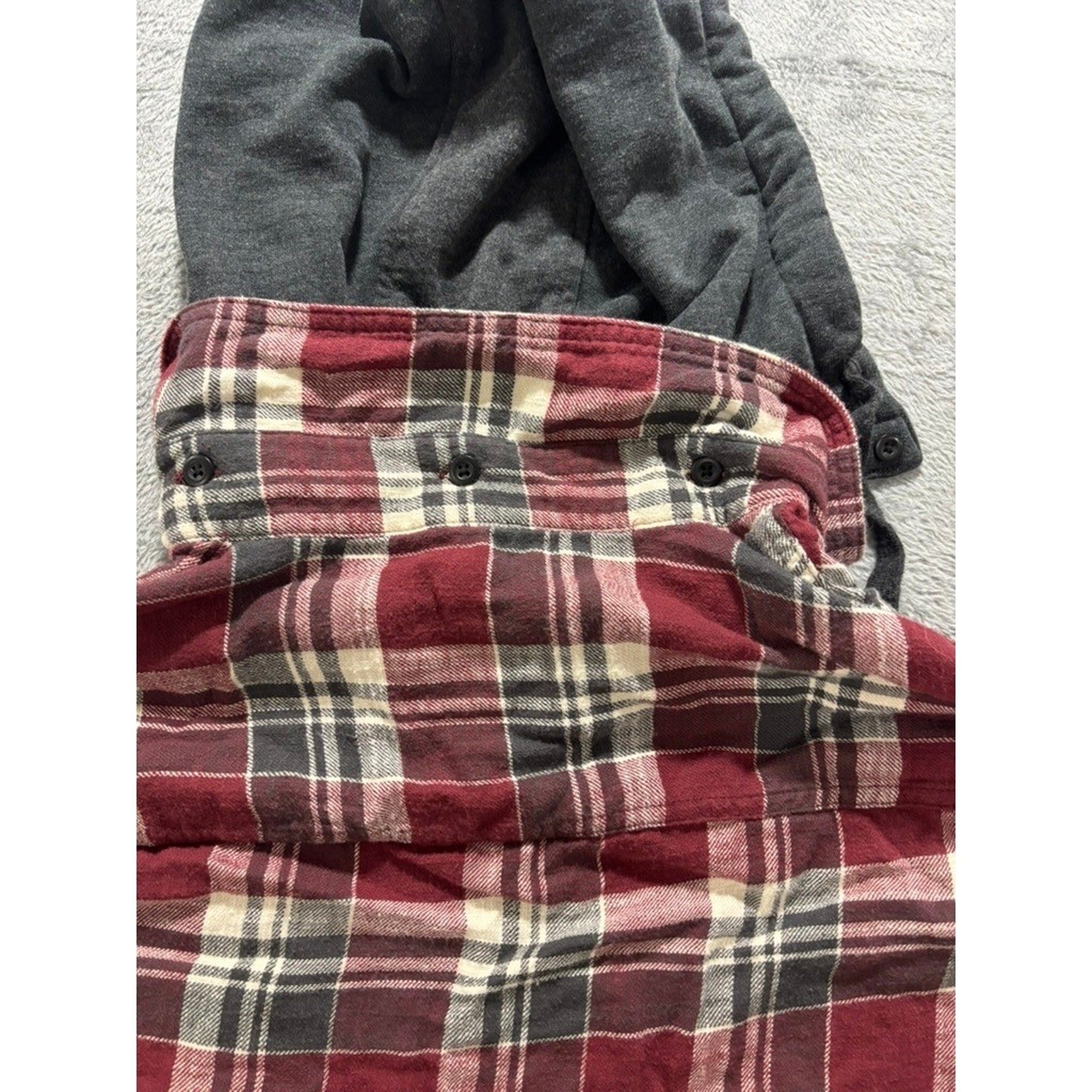 American Eagle M Red Plaid Hooded Flannel Shirt Womens Casual Vintage Style