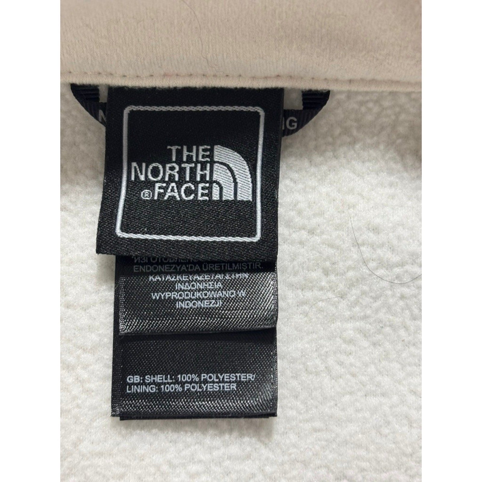 The North Face Womens L Cream Fleece Full Zip Jacket Casual Cozy Athleisure