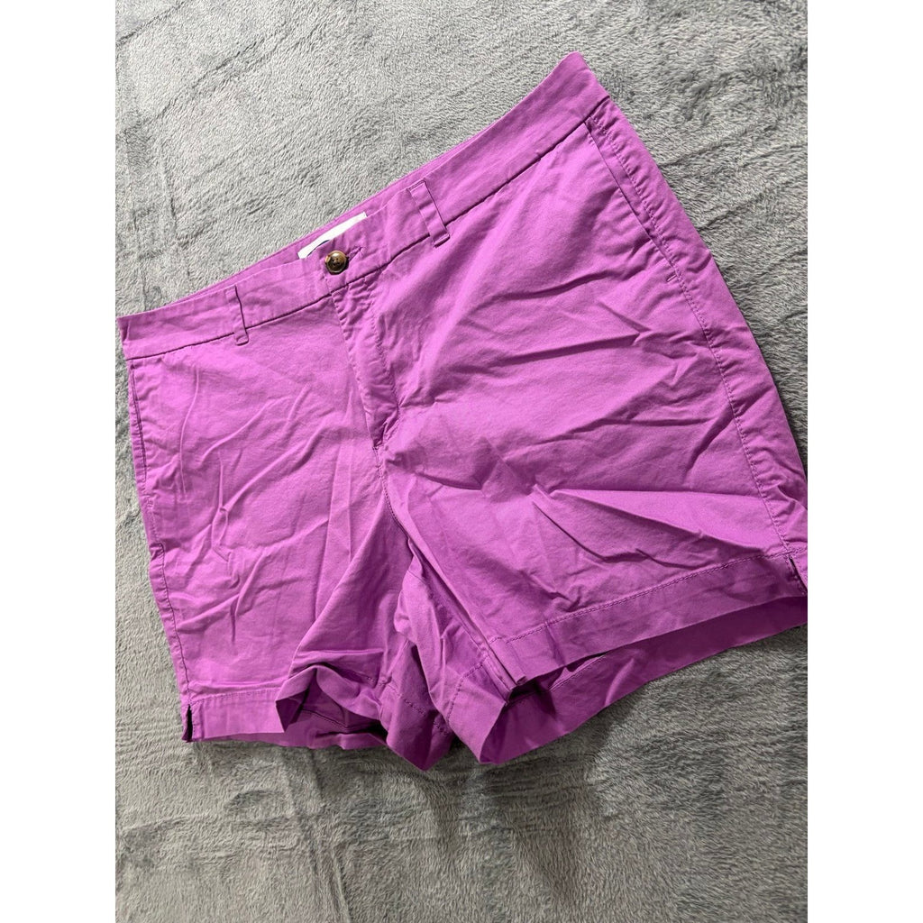 Old Navy 16 Purple Everyday Shorts Womens Casual Chino Cotton Stretch Summer