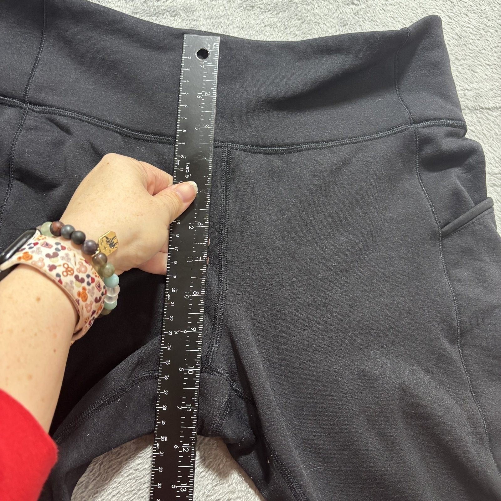 Athleta L Tall Black Altitude Edge Stash Tight Womens Leggings Pocket Run Yoga