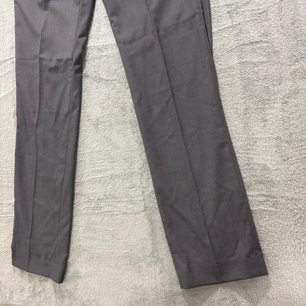 Gianco Ferro Mens 34x34 Gray Slim Fit Dress Pants Flat Front Preppy Career Wool