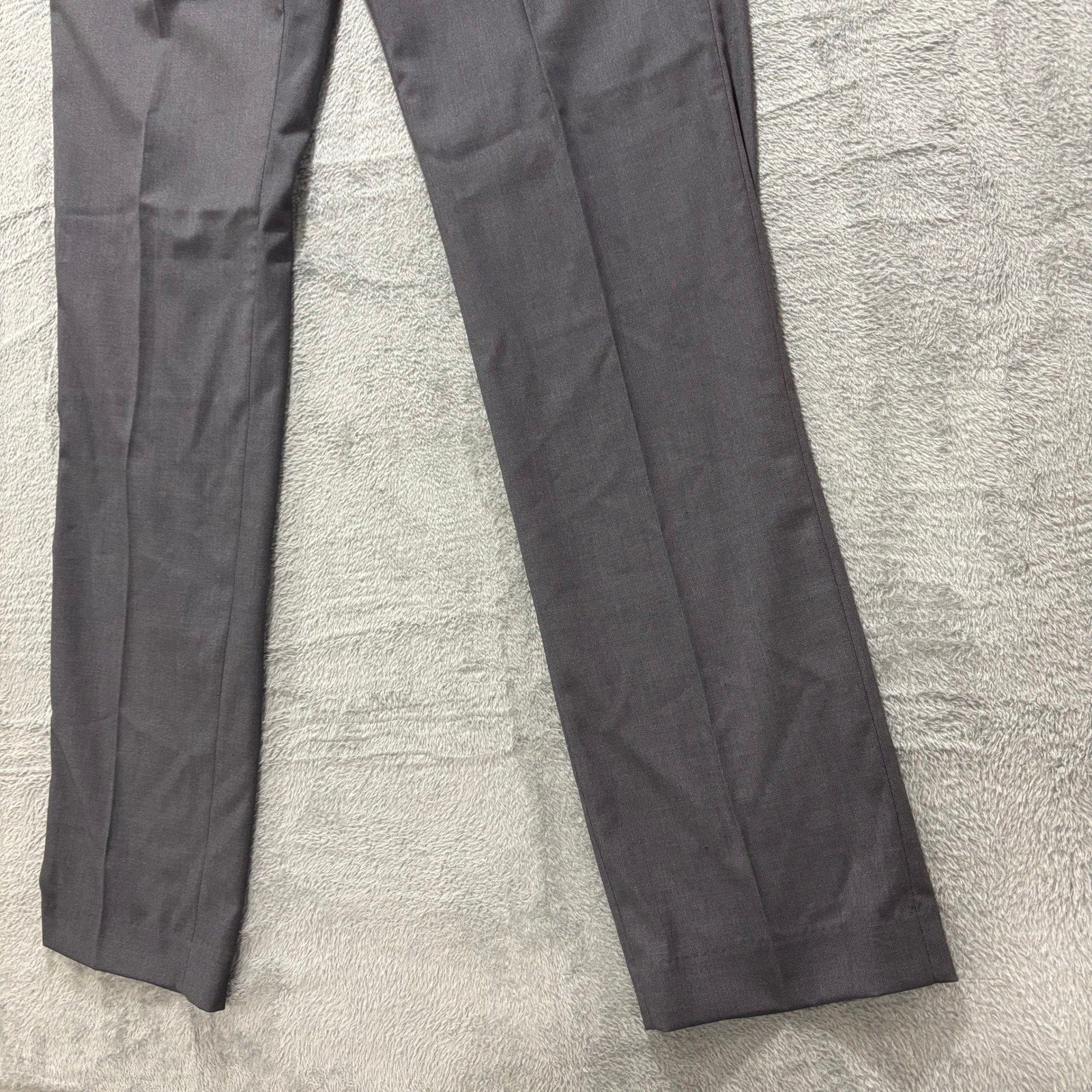 Gianco Ferro Mens 34x34 Gray Slim Fit Dress Pants Flat Front Preppy Career Wool
