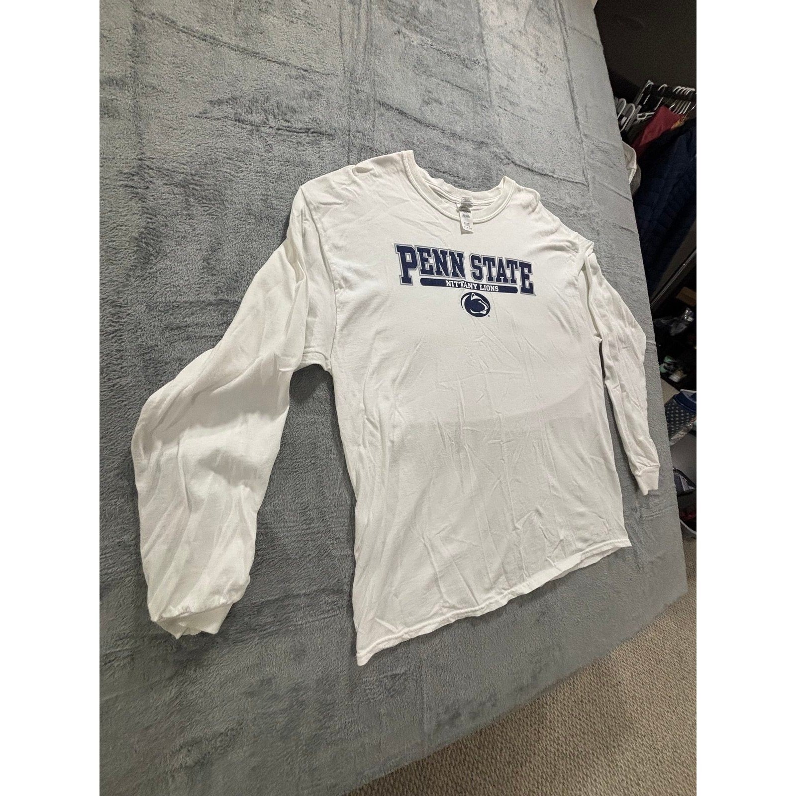 Penn State Nittany Lions XL White Long Sleeve T-Shirt Womens Casual Athleisure